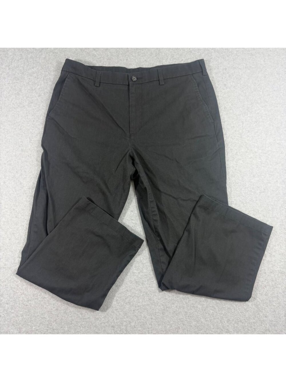 Croft & Barrow Mens 36x29 Black Classic Fit Stretch Chino Pants Easy Care